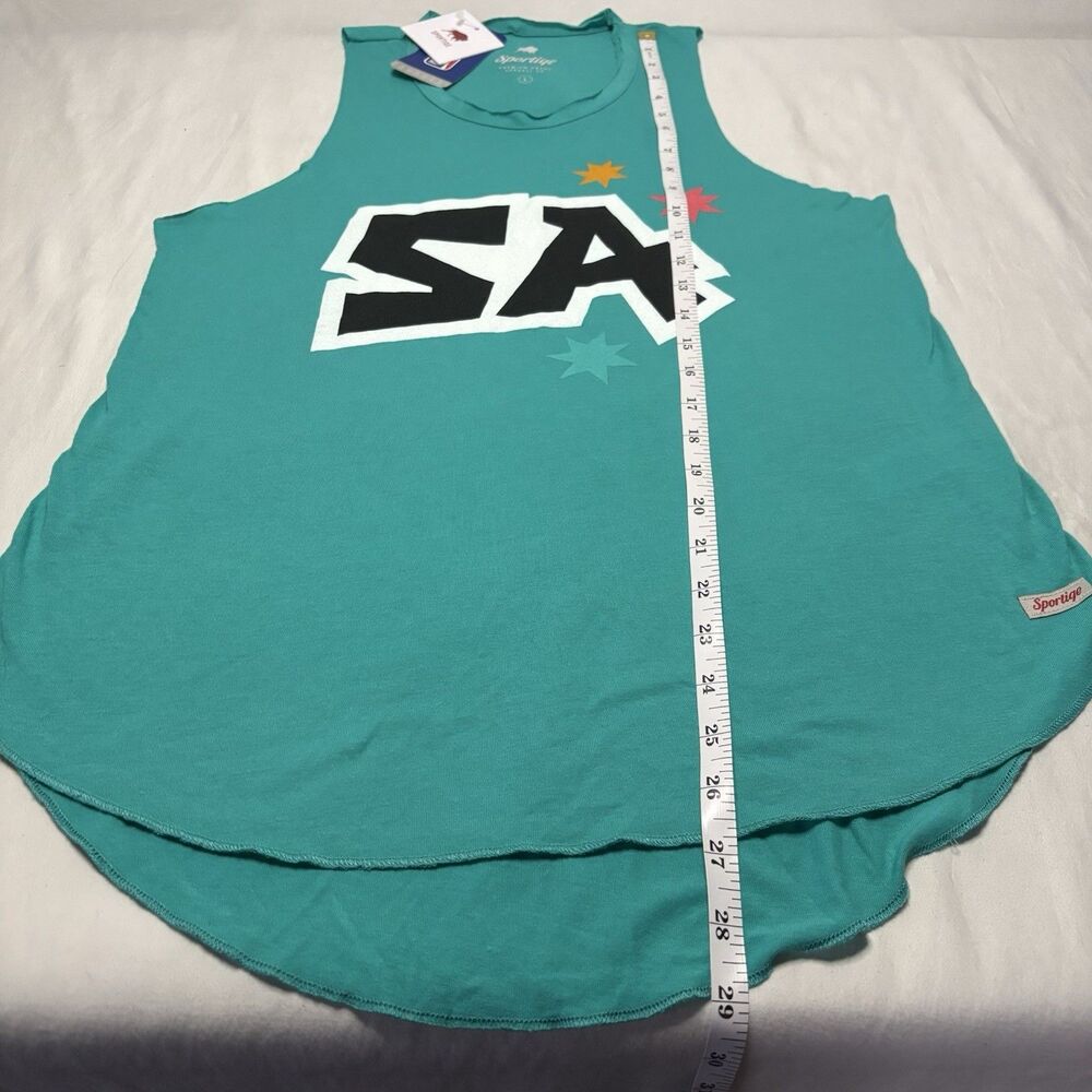 Sportiqe San Antonio Spurs SA Graphic Tank Top Women’s Large Teal - Picture 5 of 7